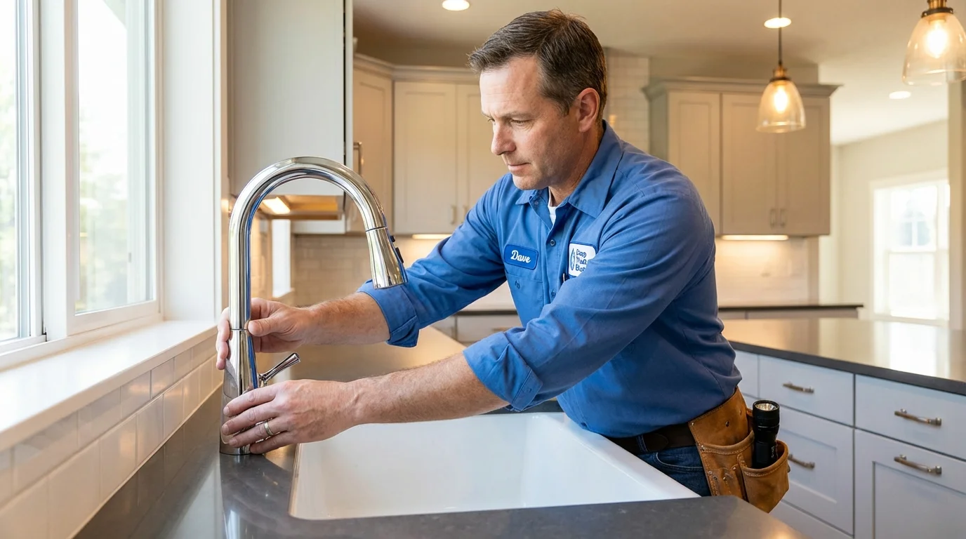 Kitchen faucet installation by Johns Plumbing LLC in Moss Point