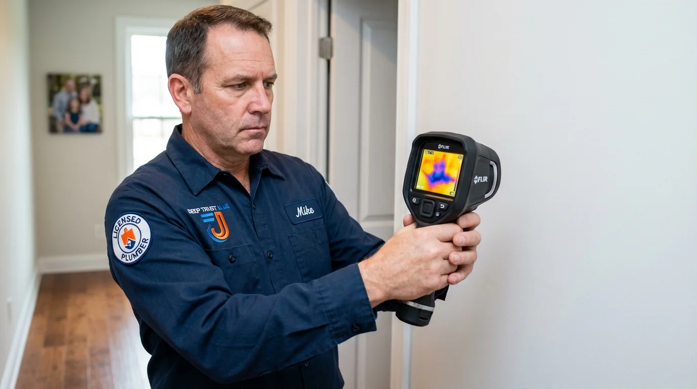 Thermal imaging leak detection by Johns Plumbing LLC in Moss Point